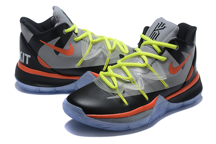 Nike Kyrie 5 Black Grey Yellow Orange - Click Image to Close